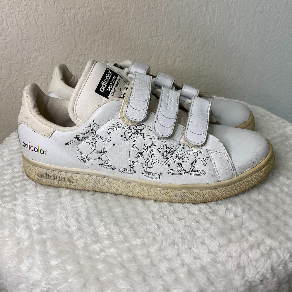 Adidas ~ RARE  ADICOLOR Goofy Velcro Sneakers